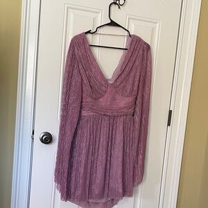AEL Amy Enjoy Life Chic Mauve Long Sleeve Dress